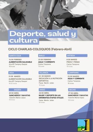 Imagen Deporte. Salud y Cultura . Ciclo Charlas -Coloquios (Febrero-Abril)